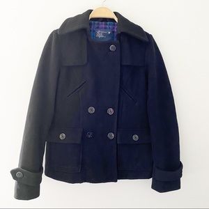 American Eagle Outfitters Heavy Black Pea Coats